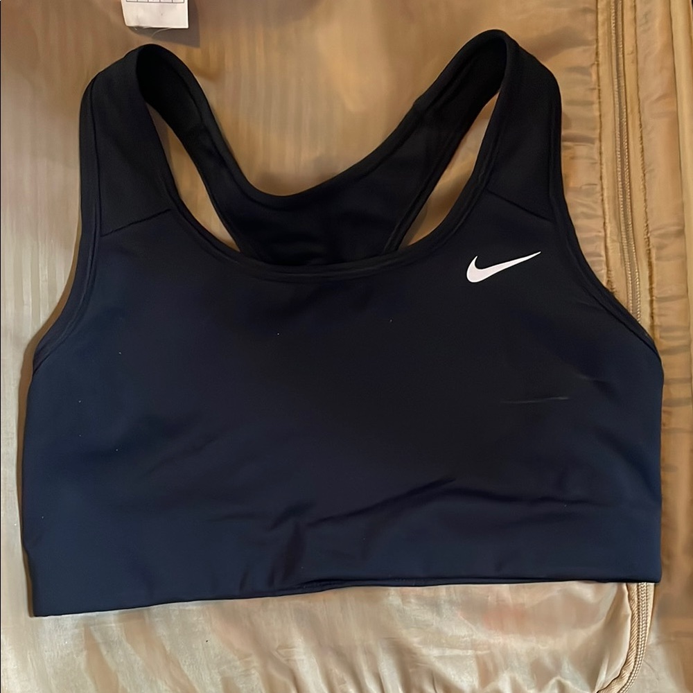 Nike Black Sports Bra Medium Impact Moisture-Wicking